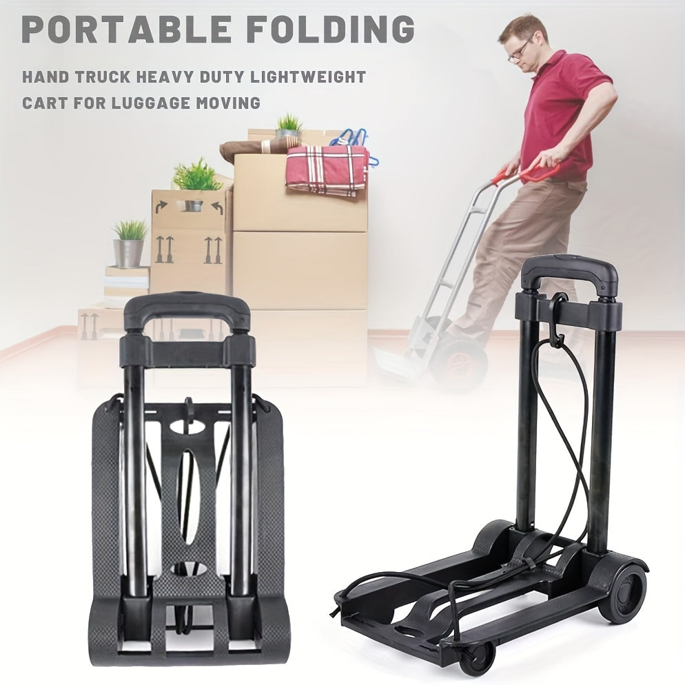 Folding Trolley with 2 Wheels Telescopic Handle Dollies & Hand Trucks - Tophatter Daily Deals