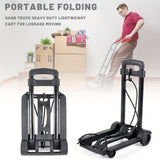 Folding Trolley with 2 Wheels Telescopic Handle Dollies & Hand Trucks - Tophatter Daily Deals