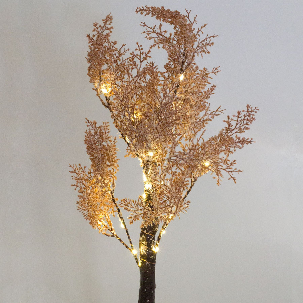 60cm LED Tree Snow Dusted Light Up Tree | LED Lit Tree Battery Operated Silhouette Tree Light | Pre Lit Twig Tree Ornament - Tophatter Daily Deals