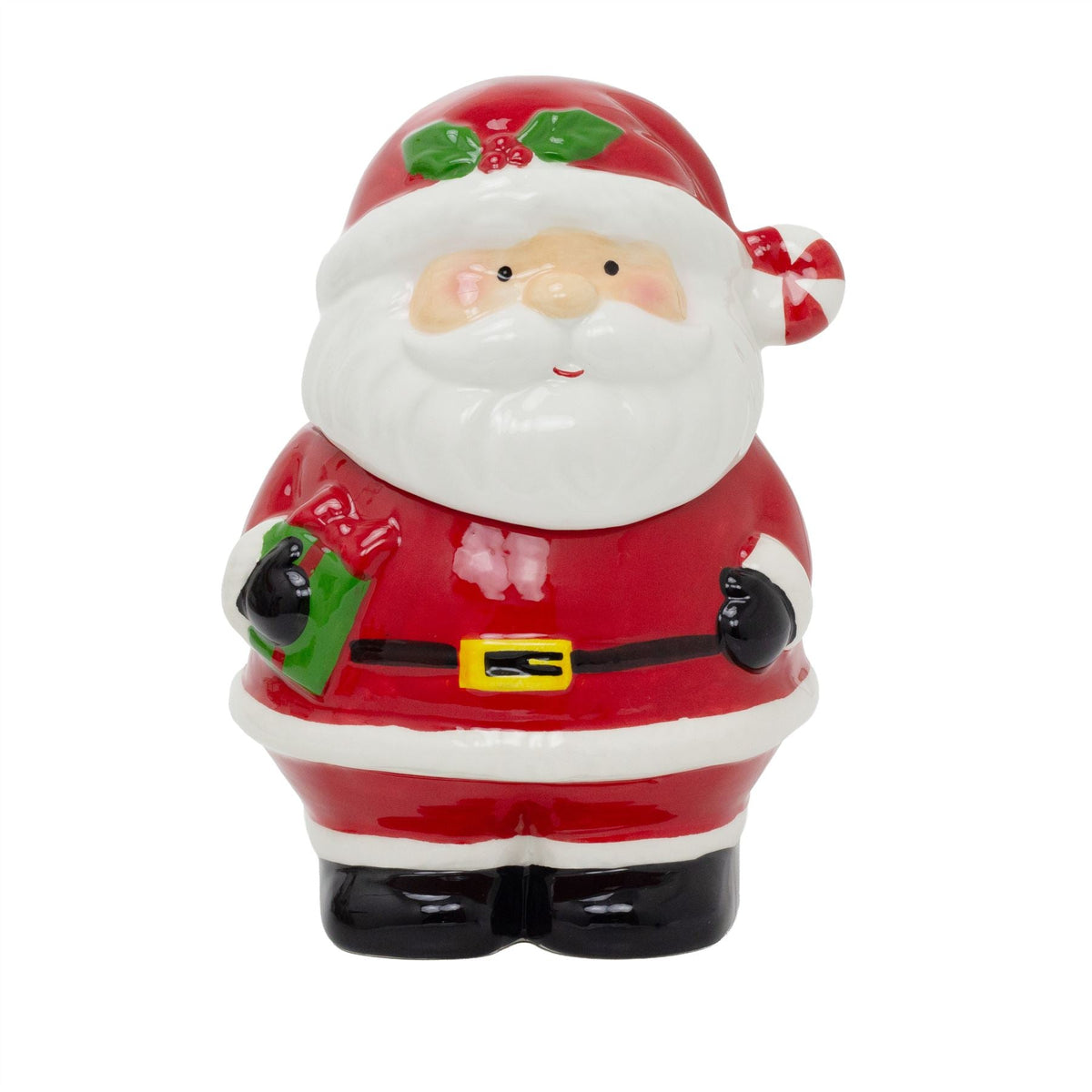 Santa Claus Christmas Storage Jar | Ceramic Cookie Jar Biscuit Barrel with Lid Jar - Tophatter Daily Deals