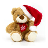 Soft Plush Bailey Christmas Teddy Bear Cuddly Toy 26cm Soft Toy - Tophatter Daily Deals