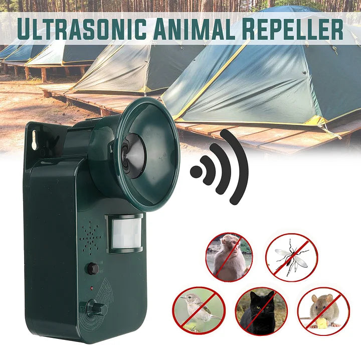 Ultrasonic Pest Repeller 5000 Sqft Cordless Outdoor - Tophatter Daily Deals