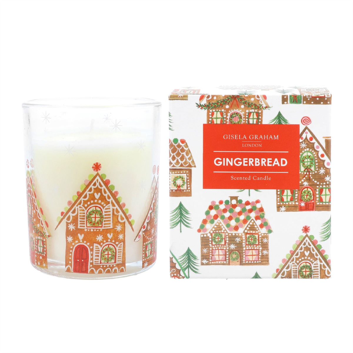 Gingerbread House Christmas Candle | Gingerbread Scented Candle Holder - 7cm Scented Candle - Tophatter Daily Deals