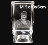 3D Laser Square Crystal Photo Frame With Love Custom Glass Cube Single portrait M 5x10x6cm 7 - Tophatter Daily Deals