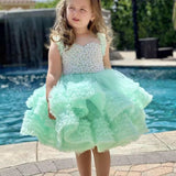 Baby Girl One Year Old Dress Birthday Princess Dress Piano Playing Tulle Tutu 0 - Tophatter Daily Deals
