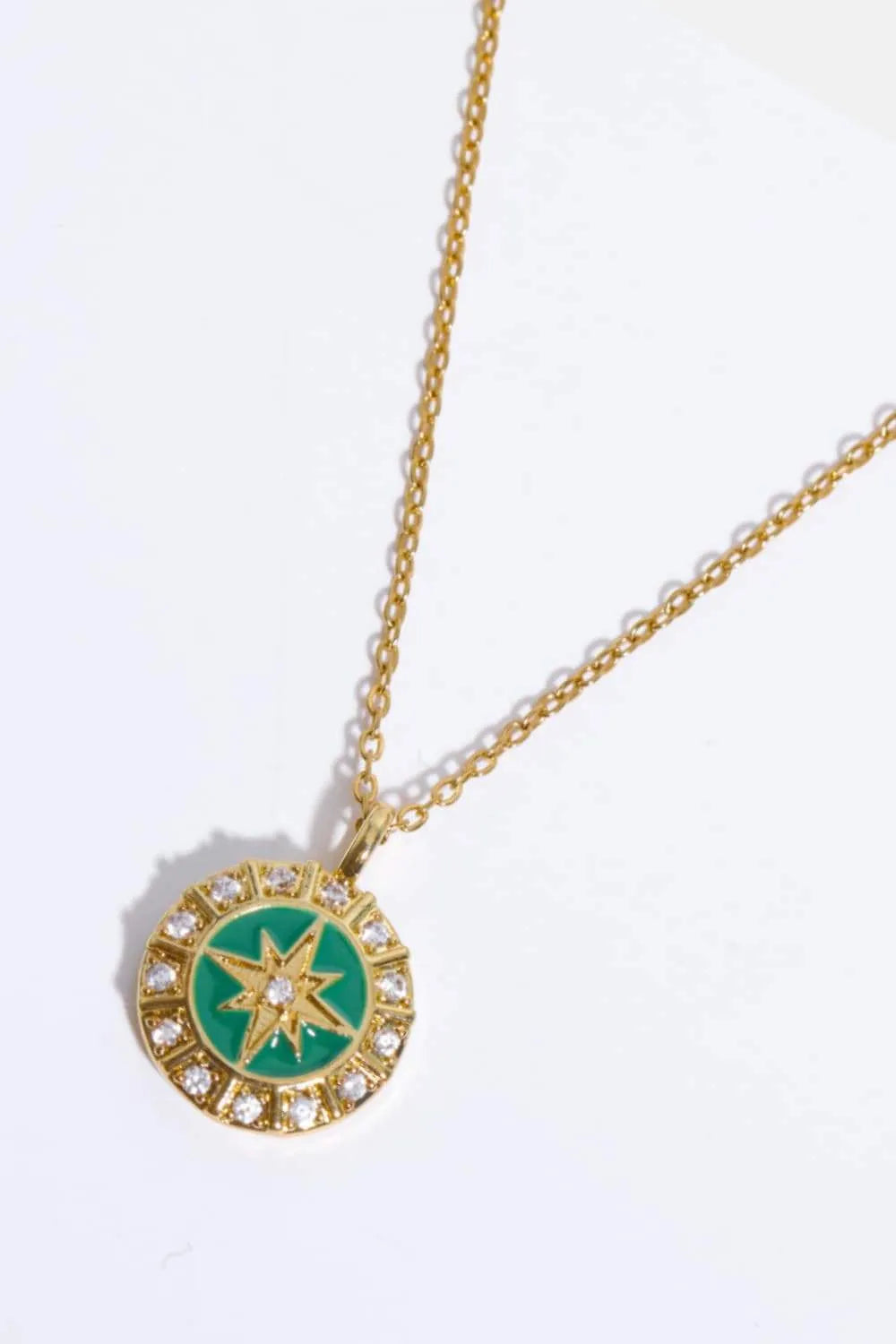 Zircon Decor North Star Pendant Copper Necklace Necklaces - Tophatter Daily Deals