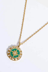 Zircon Decor North Star Pendant Copper Necklace Necklaces - Tophatter Daily Deals