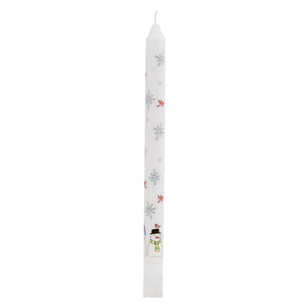 Traditional Countdown To Christmas Advent Dinner Candle - Snowman And Snowflake Design (Regular Size) Advent Candle - Tophatter Daily Deals