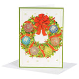 Imperial Wreath Advent Calendar Card with Envelope | Christmas Advent Calendar Advent Calendar - Tophatter Daily Deals