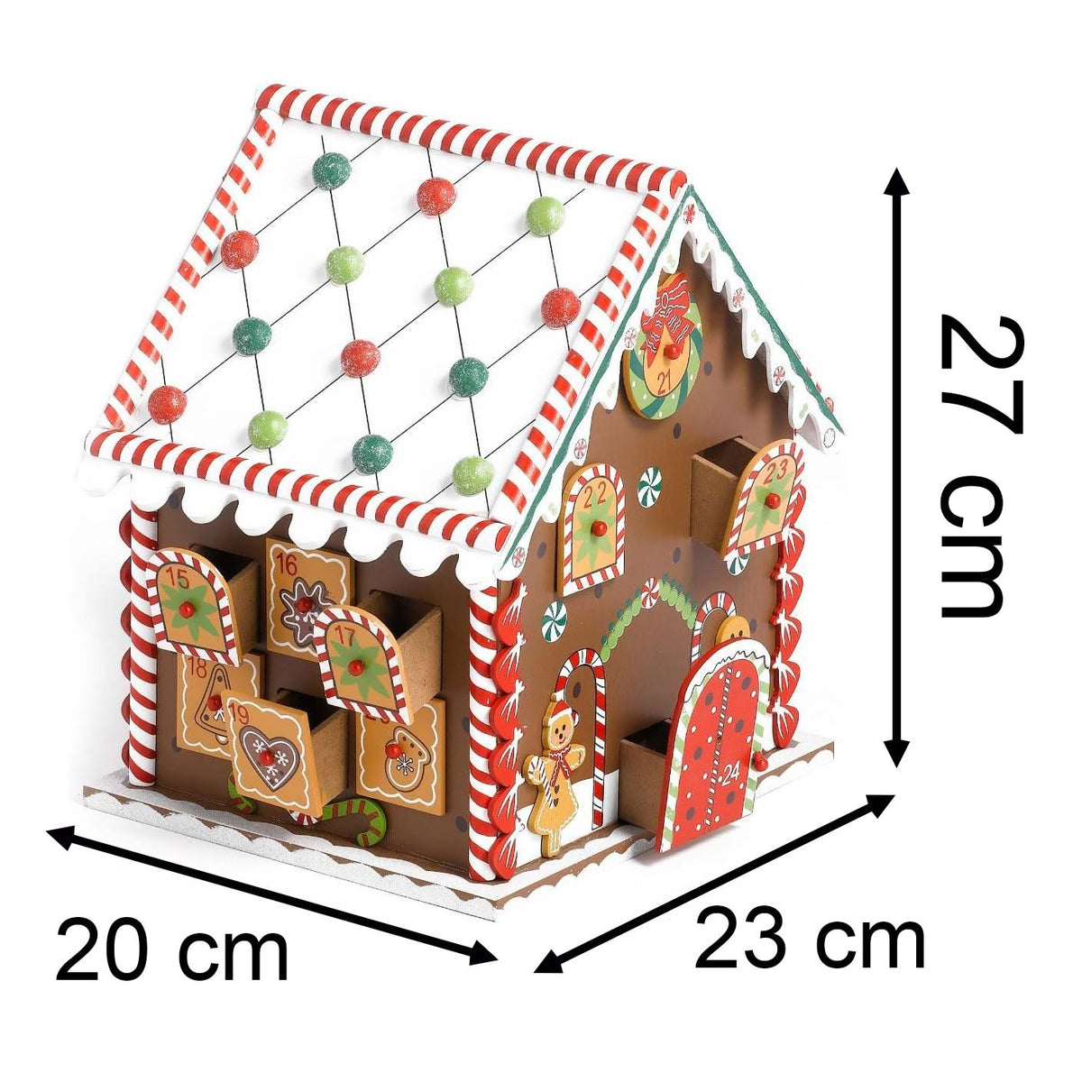 Gingerbread House Advent Calendar | Fill Your Own Christmas Advent Calendar 27cm Advent Calendar - Tophatter Daily Deals