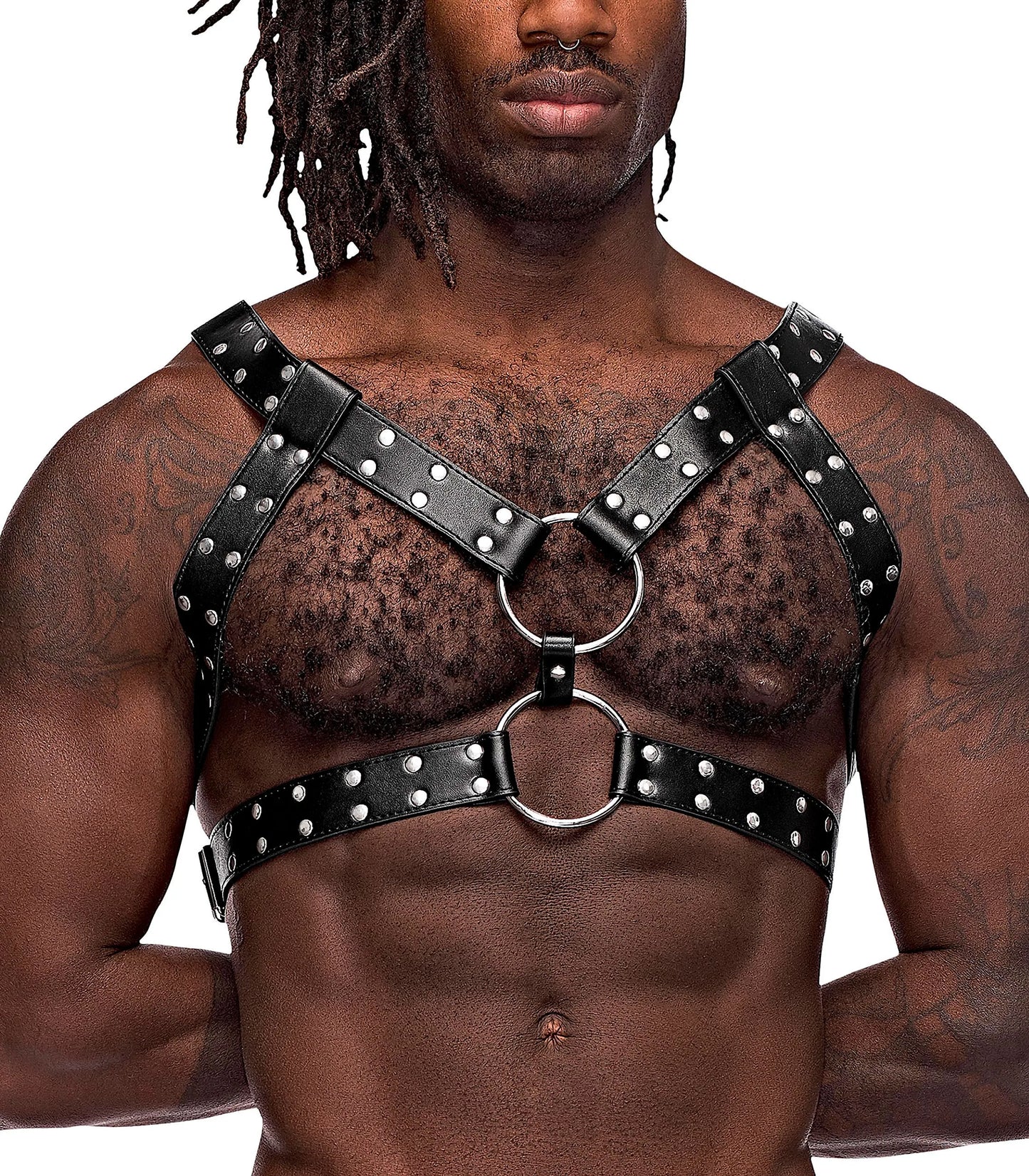 Gemini Leather Harness (Black) – Adjustable Leather Harness > Clothes > Mens Leather - Tophatter Daily Deals