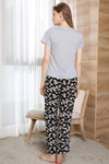 Round Neck T-Shirt and Floral Pants Lounge Set Loungewear Sets - Tophatter Daily Deals