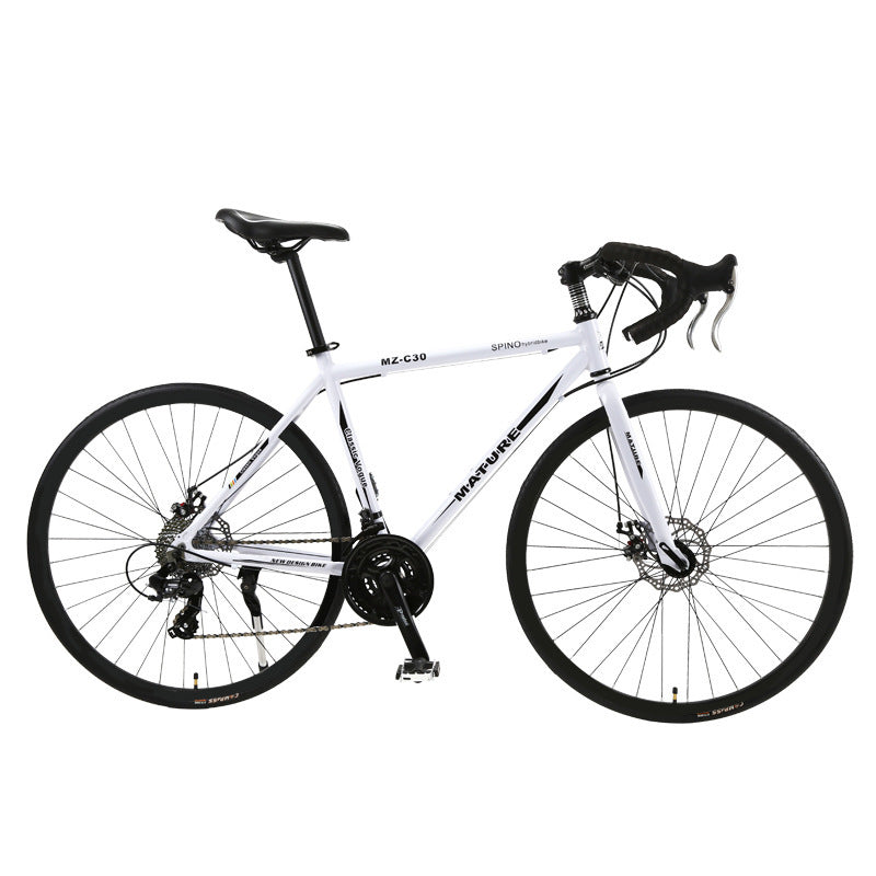 Aluminum Alloy Road Bike 21 Speed Bend Put Double Disc Brake 0 - Tophatter Daily Deals