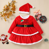 1-5 Years Christmas Winter Girls dress Red2 21 0 - Tophatter Daily Deals
