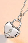 Heart Lock Pendant 925 Sterling Silver Necklace Necklaces - Tophatter Daily Deals