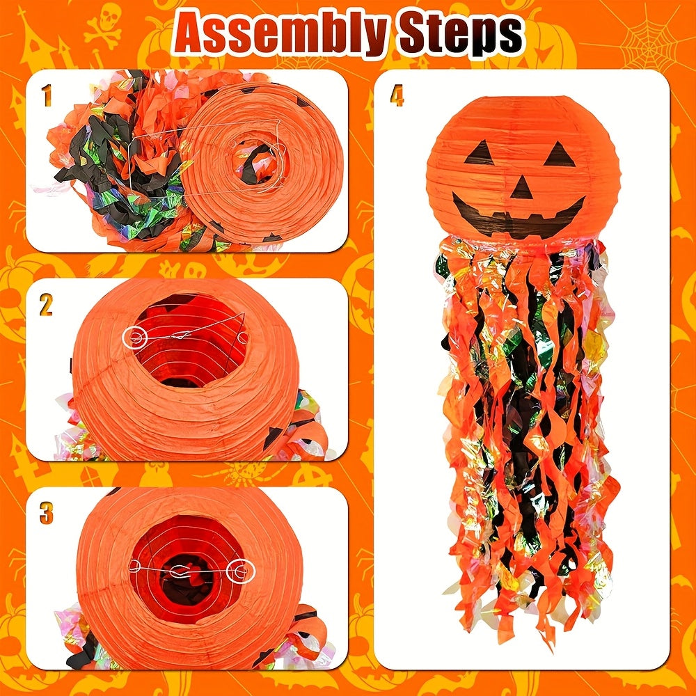 Halloween Pumpkin Paper Lanterns Party Decoration (5pcs) - Tophatter Daily Deals