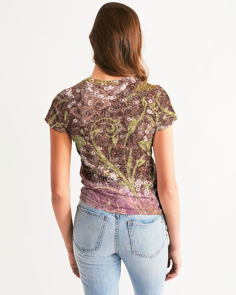 BEAUTIFUL PURPLE GITTER DESIGN CREATED BY FLIPSTYLEZ Women's All-Over Print Tee All-Over Print Tees & Tops - Tophatter Daily Deals