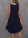 Round Neck Wide Strap Dress Casual Dresses - Tophatter Daily Deals