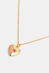 Zircon Heart Shape 14K Gold-Plated Pendant Necklace Necklaces - Tophatter Daily Deals