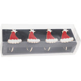 Set of 4 Santa Hat Christmas Napkin Rings | 4 Novelty Napkin Holders for Xmas Napkin Rings - Tophatter Daily Deals