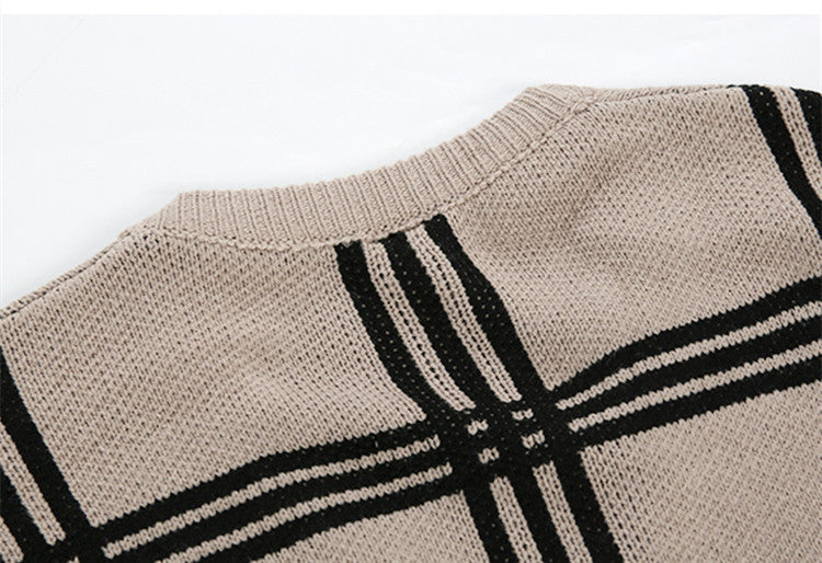 Oversized Men's Cardigan - V Neck Vinylon Knit, Street 3D Changing Face Moving Picture Frame - Tophatter Daily Deals