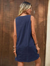 Decor Button Mini Tank Dress with Pockets Casual Dresses - Tophatter Daily Deals