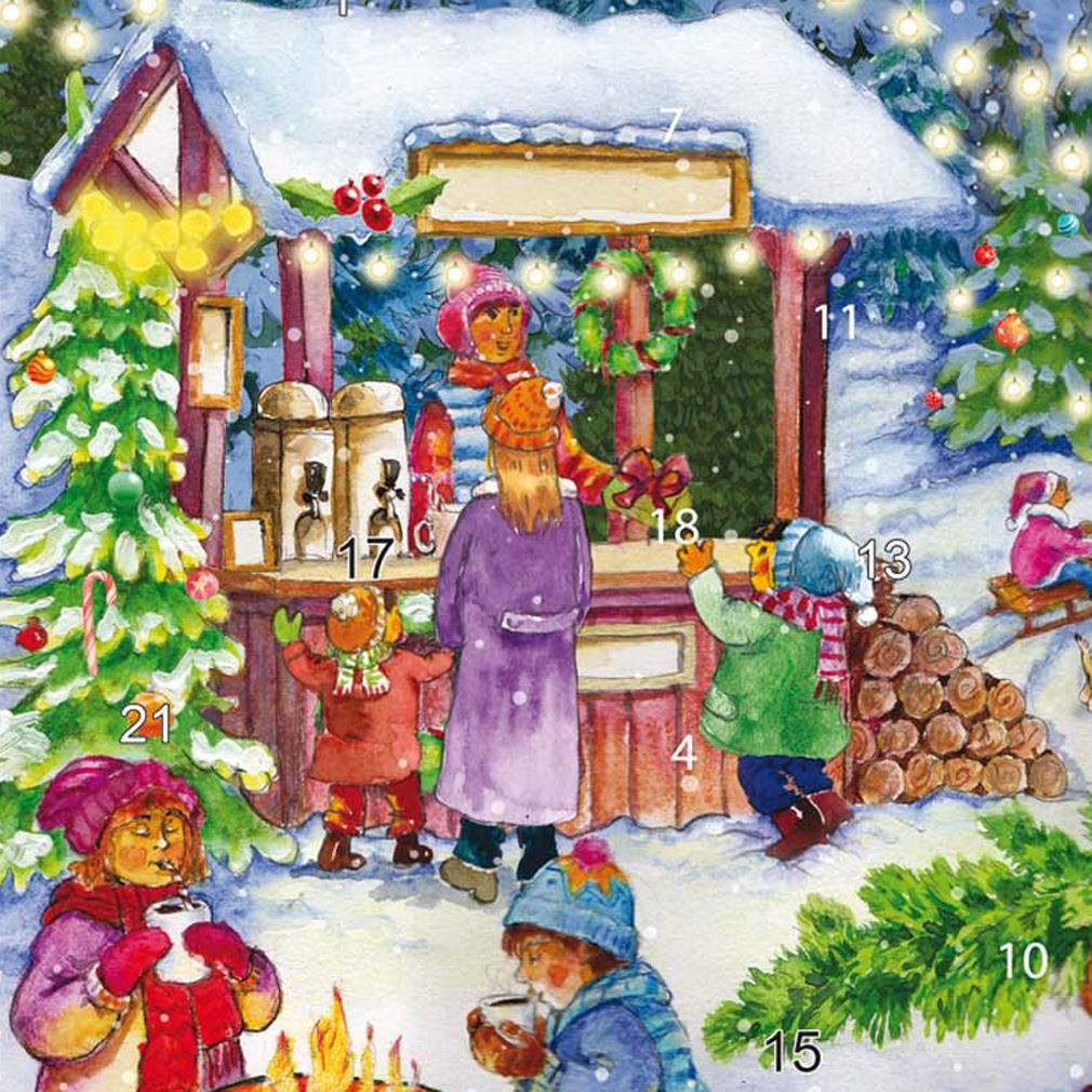 Christmas Tree Market Christmas Advent Calendar Traditional Door Advent Calendar Advent Calendar - Tophatter Daily Deals