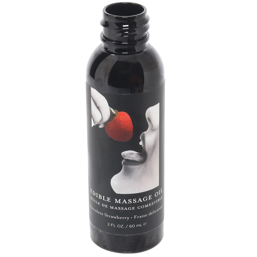 Edible Massage Oil 2oz/60ml in Succulent Strawberry Sensual Love > Massage - Tophatter Daily Deals