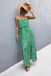 Strapless Split Maxi Dress Casual Dresses - Tophatter Daily Deals