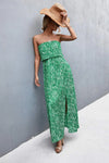 Strapless Split Maxi Dress Casual Dresses - Tophatter Daily Deals