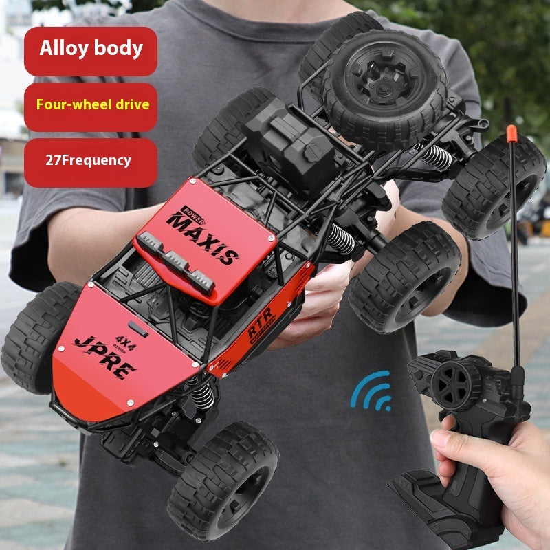 Alloy Remote Control Off-road Vehicle Four-wheel Climbing Rechargeable Racing Car Red 28cm Six Wheels 0 - Tophatter Daily Deals