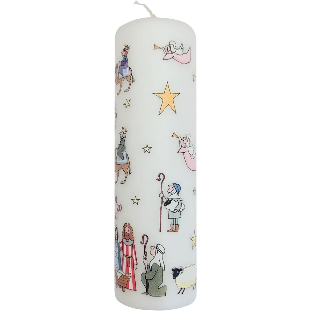 Traditional Countdown To Christmas Advent Candle | Christmas Nativity Pillar Advent Candle With Numbers | Advent Christmas Candle Festive Pillar Candle Advent Candle - Tophatter Daily Deals