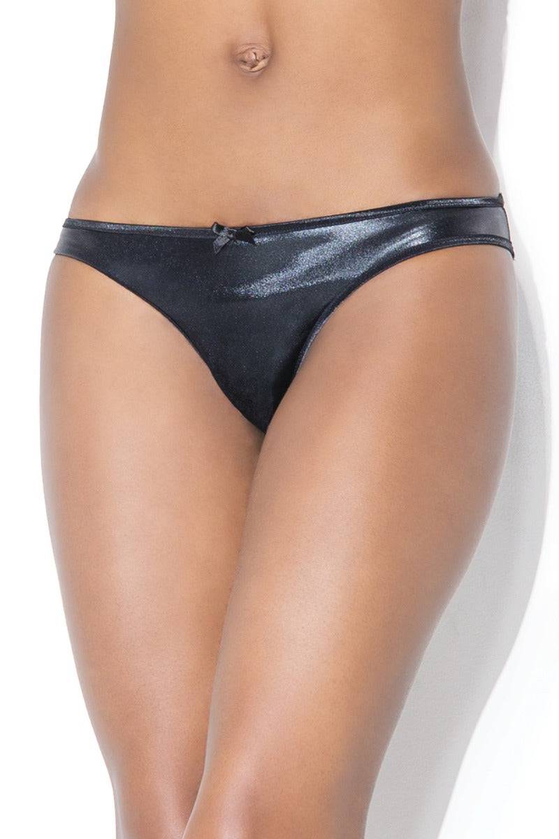 Coquette - D9267 - Crotchless Panty - Black Black Lingerie - Tophatter Daily Deals