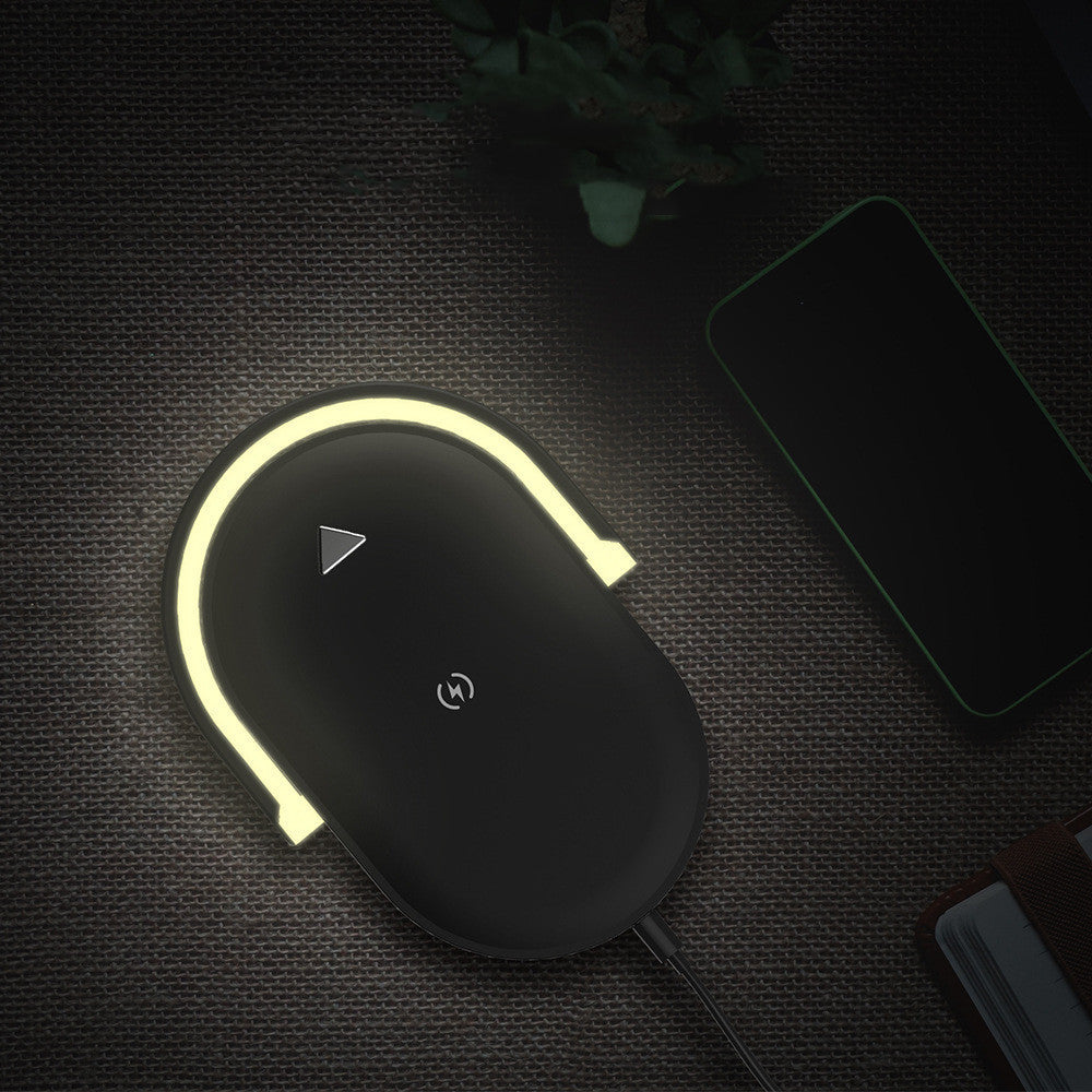 3 In 1 Foldable Wireless Charger Night Light Wireless Charging Station Stonego LED Reading Table Lamp 15W Fast Charging Light 0 - Tophatter Daily Deals