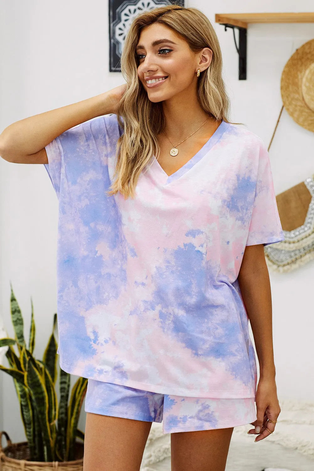 Twist Tie Dye Lounge Set Multicolor Loungewear Sets - Tophatter Daily Deals