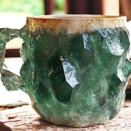 400ml Resin Mineral Crystal Coffee Mugs With Handles Elegant Fake Mineral Crystal Cup For Workplace Home Decor Christmas Gift Kitchen Gadgets 0 - Tophatter Daily Deals