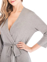 Plunge Tie Front Night Dress Sleep Dresses - Tophatter Daily Deals