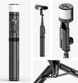 Bluetooth Remote Control Mobile Phone Selfie Stick Integrated Tripod 0 - Tophatter Daily Deals