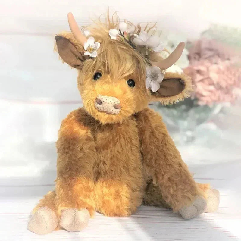 Highland Cow Plush Alpaca Fur Decor Fall 2025 Gift Brown - Tophatter Daily Deals