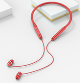 Bluetooth Headset Neck Type Wireless Mobile Phone Red USB 0 - Tophatter Daily Deals