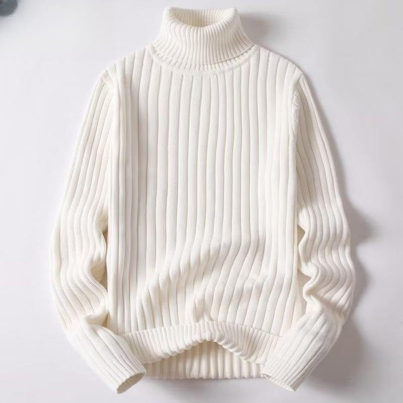 Warm Men Turtleneck Sweater - Ribbed Knit, For Winter White 3D Changing Face Moving Picture Frame - Tophatter Daily Deals