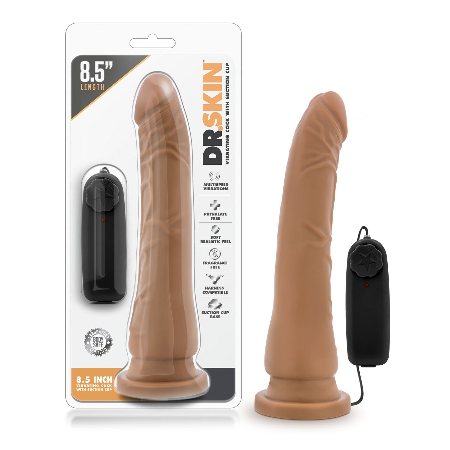 Dr. Skin 8.5 Inch Vibrating Realistic Cock (Vanilla) – Slim Vibrator With Suction Cup > Vibrators > Realistic Vibrators - Tophatter Daily Deals