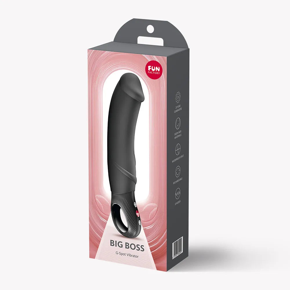 Big Boss 23cm G-Spot Vibrator (Black) – Waterproof Rechargeable Silicone Vibrator > Vibrators > G-Spot - Tophatter Daily Deals