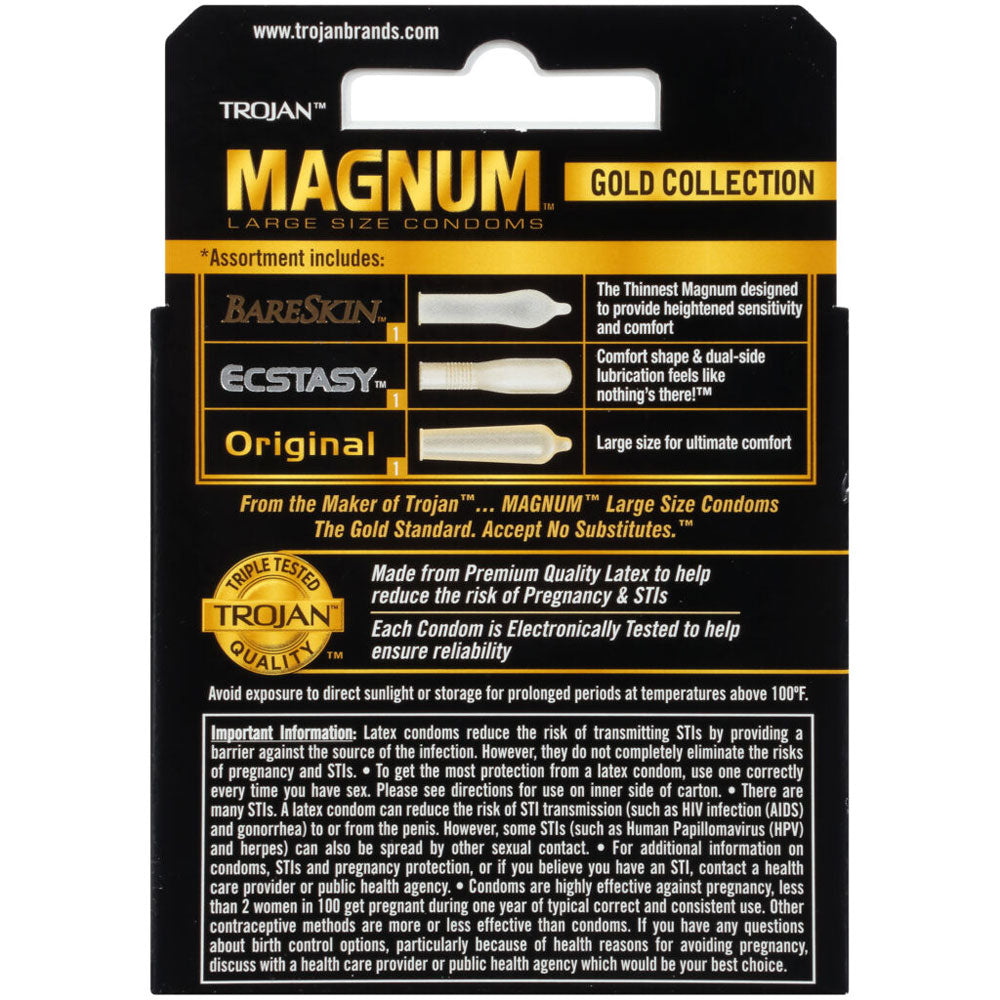 Trojan Magnum Large Size Gold Collection Condoms - 3 Pack > Essentials > Condoms - Tophatter Daily Deals