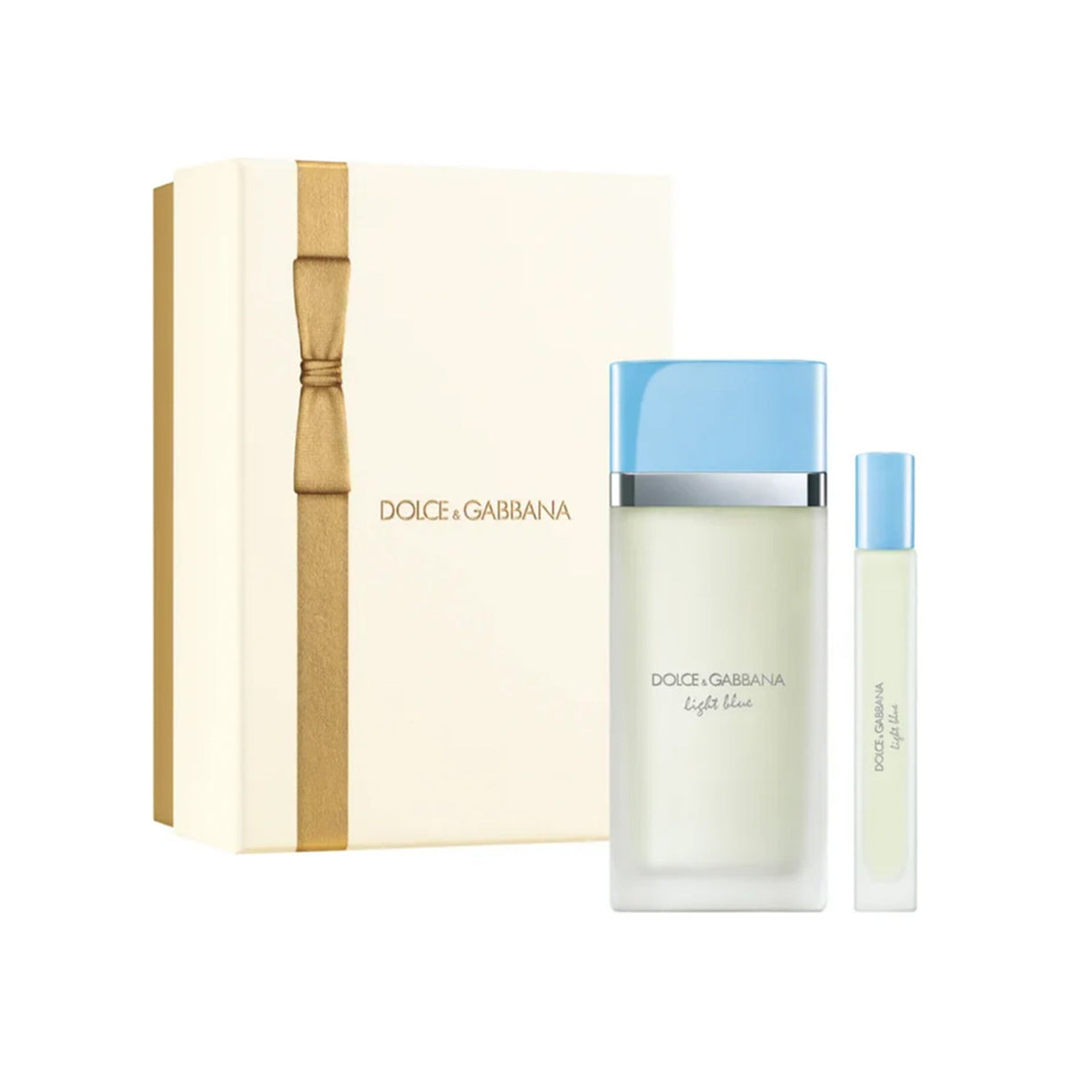 Dolce & Gabbana Light Blue Eau De Toilette 100ml & Travel Spray 10ml x2 Gift Set - Tophatter Daily Deals