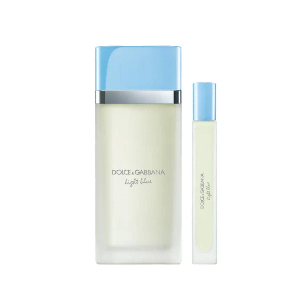 Dolce & Gabbana Light Blue Eau De Toilette 100ml & Travel Spray 10ml x2 Gift Set - Tophatter Daily Deals