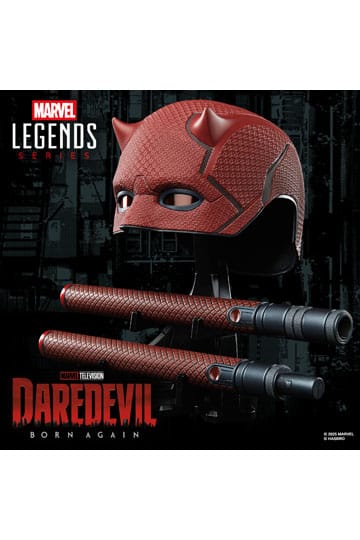 Daredevil: Born Again - Official Marvel Hasbro Roleplay Mask & Billy Club Mask - Tophatter Daily Deals