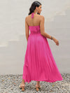 Ruffled Halter Neck Maxi Dress Casual Dresses - Tophatter Daily Deals