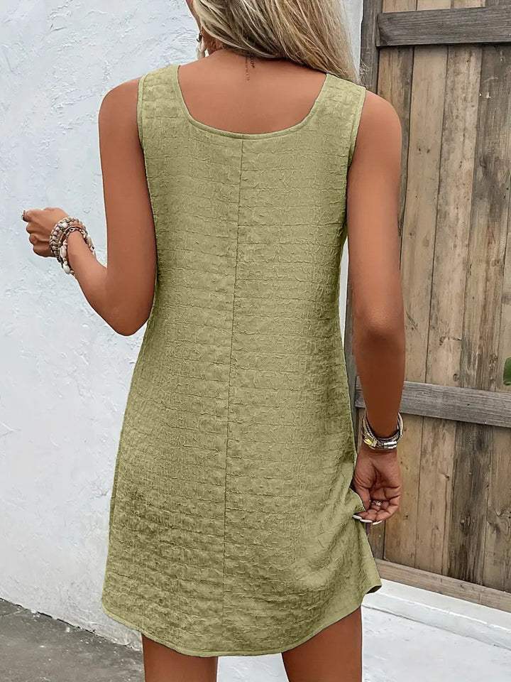 Asymmetrical Neck Sleeveless Dress Casual Dresses - Tophatter Daily Deals