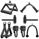 Iron Lat Pull-Down Attachment Set (6pcs) Free Weights - Tophatter Daily Deals